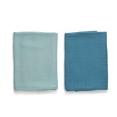 Organic Bamboo Muslin Swaddle  | Set of 2 | Green Fields